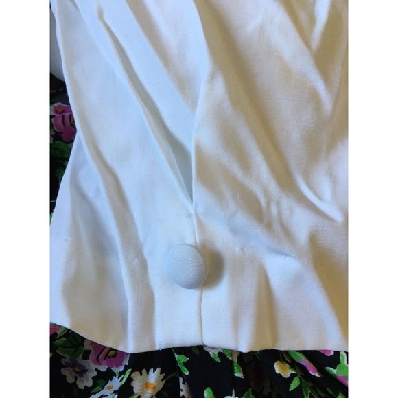 RJ Stevens Peplum Rayon Floral Belted Secretary Dress 10 Vintage 80's But NWT - Picture 6 of 8